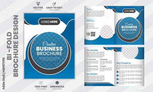 corporate bi fold brochure design.