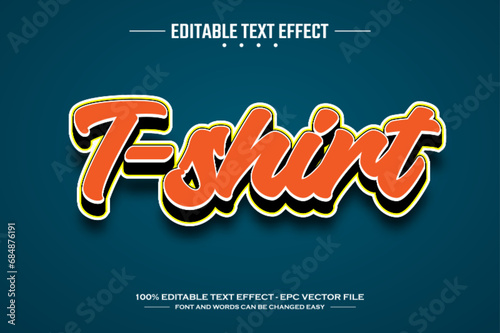 T-shirt 3D editable text effect template