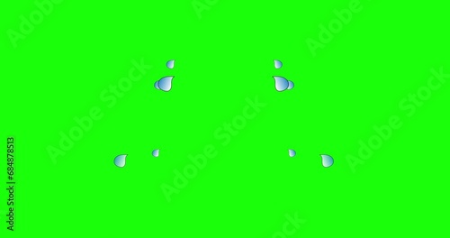 4k crying cartoon face loop expression on green screen