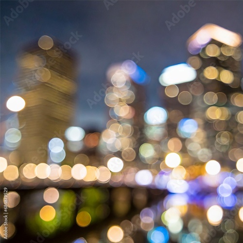 都市風景 夜景 AI生成画像