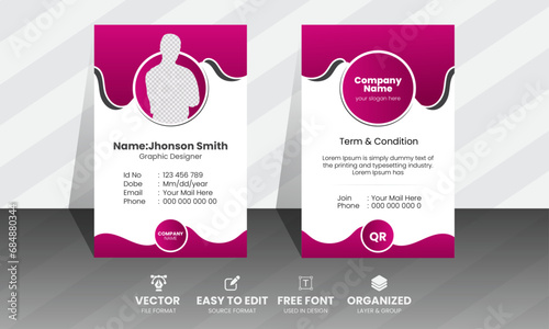 simple and minimal id card design.