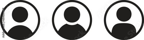 User icon, monochrome icon, avatar profile Icon and people icon