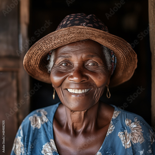 Old Black Woman Smiling © Devin