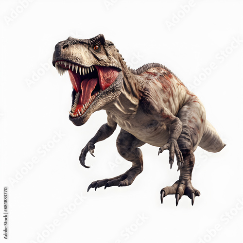 dinosaur predator  Tyrannosaurus Rex  white background