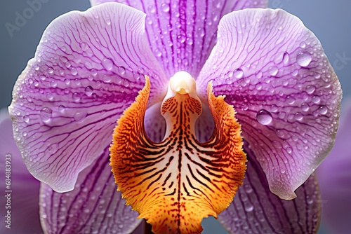 Vibrant Orchid Color: Close-up Tropical Orchid Flower Photograph