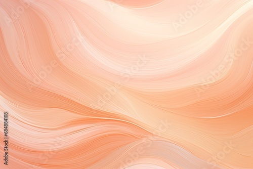 Peachy Waves: Abstract Art Background in Beautiful Peach Color