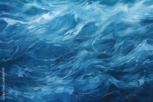 Sapphire Bliss: Captivating Deep Ocean Texture in Stunning Sapphire Blue Hue