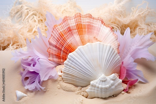 Seashell Colors: Coastal Calm in a Beachcombing Photo.