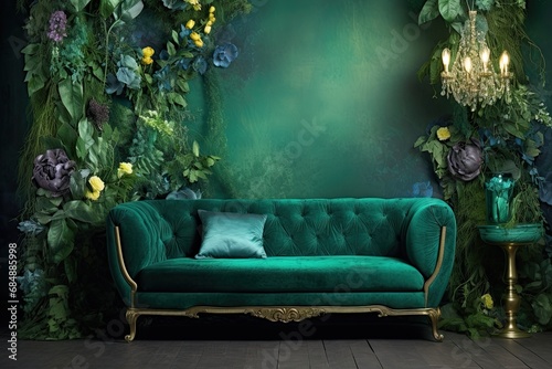 Shades of Green: Stylish Colored Backdrop of Luscious Greens