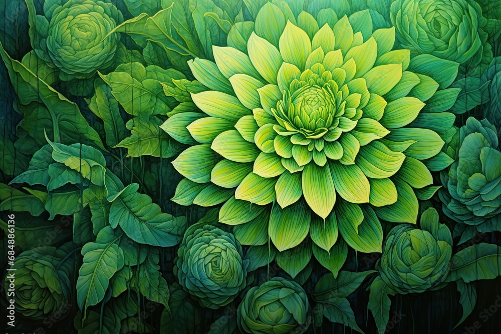 Fototapeta premium Shades of Green: Captivating Splendor of Nature's Hue
