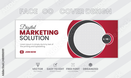 simple and minimal corporate facebook cover design.