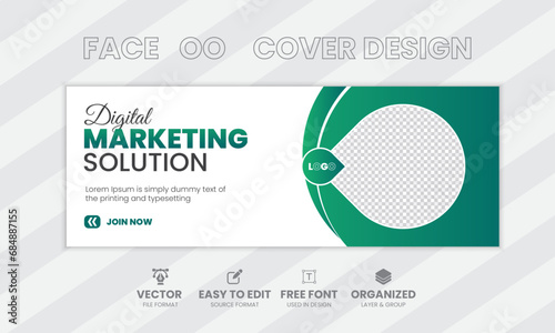 simple and minimal corporate facebook cover design.