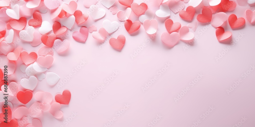 Background with hearts. Valentine's Day, Birthday, Happy Woman Day, Mother's Day. Holiday poster and banner