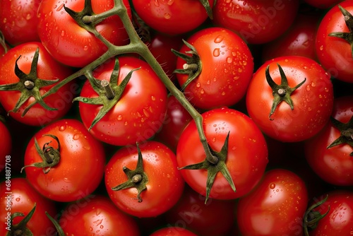 Vibrant Tomato Red: Captivating Ripe Vegetable Texture © Michael