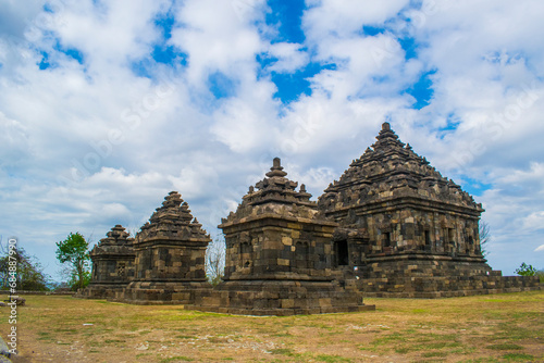 Ijo Temple or Candi Ijo is a Hindu temple located around 18 kilometers east from Yogyakarta, Indonesia. The temple was built between 10th to 11th century CE during the Mataram Kingdom. photo