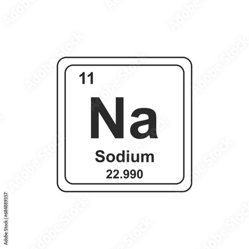 Sodium Periodic table chemical symbol