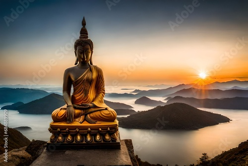buddha statue at sunset © Nouman
