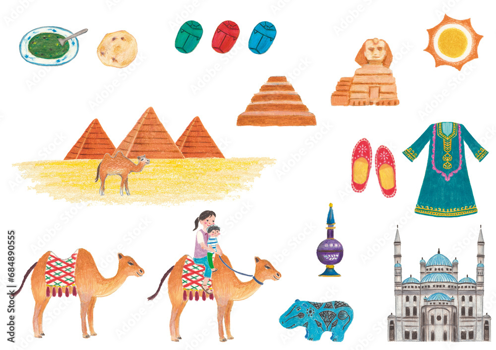 Obraz premium エジプトのイラスト
