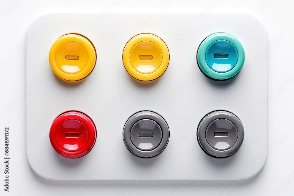Abstract high tech button on white background Abstract high tech button on white background