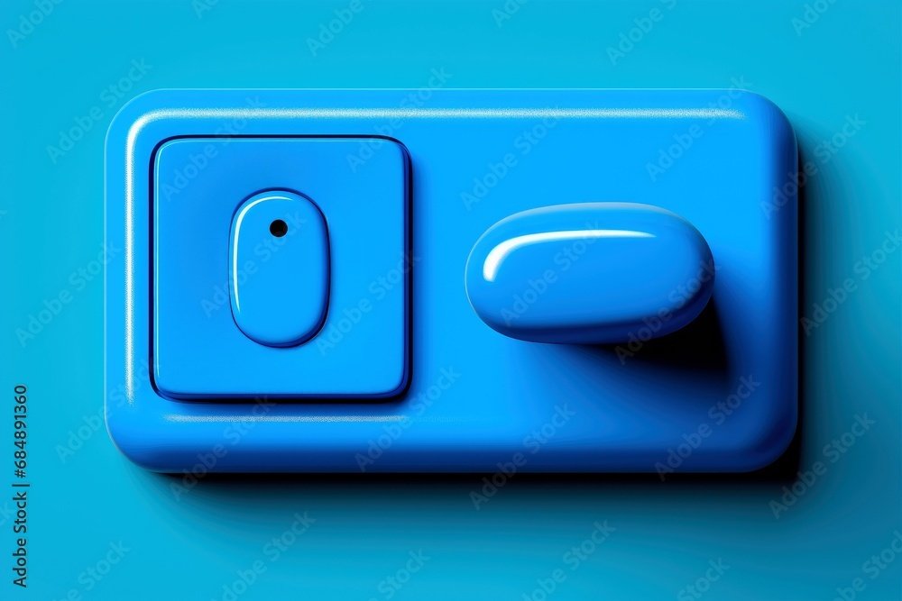 Abstract high tech button on white background Abstract high tech button on white background