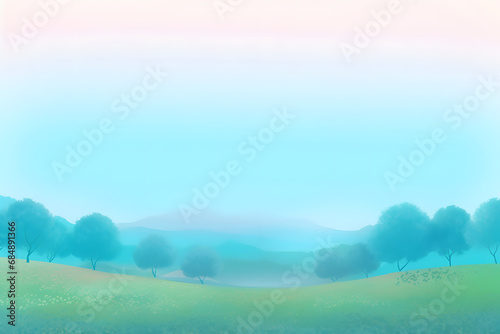 A beautiful, sun-drenched spring summer meadow. Natural colorful panoramic landscape. Neural network AI generated art