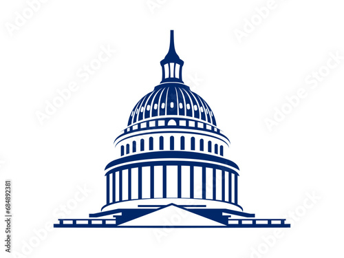 United States Capitol building icon design vector template  photo