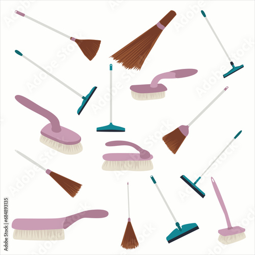 set of cleaning tools