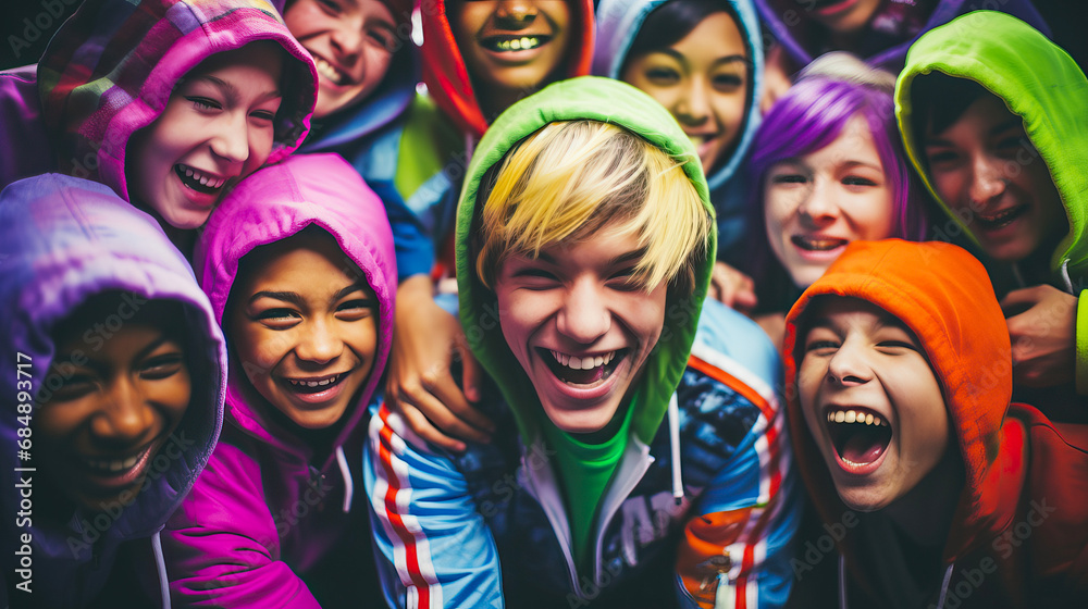 Happy group of young friends Happy group of young friends