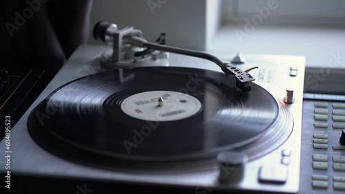 jazz music on the old retro vinyl disc lp record, audio vintage album