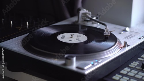 jazz music on the old retro vinyl disc lp record, audio vintage album