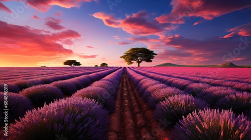 lavender field at sunset © Faisal