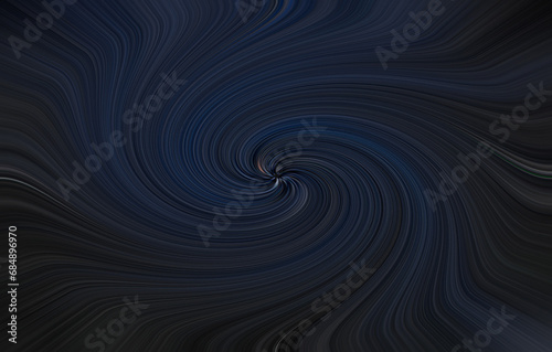 Blue & Black Hole Abstract Art Twirl