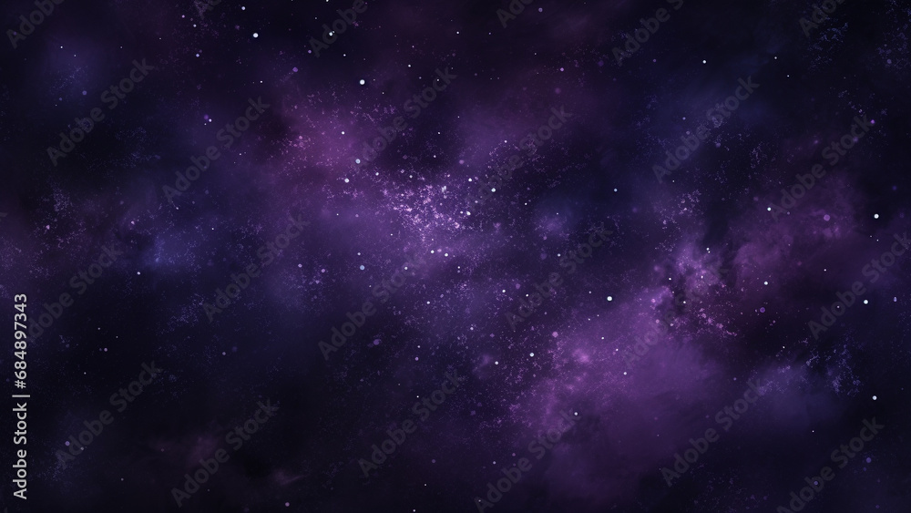 Mystic Galaxy Gradient Blurs in Deep Violet to Cosmic Black