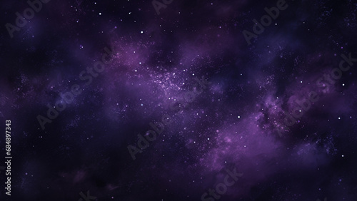 Mystic Galaxy Gradient Blurs in Deep Violet to Cosmic Black