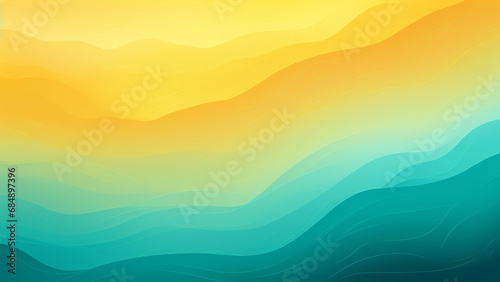 Retro Vibes Gradient Blurs Mustard Yellow to Teal Background