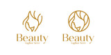 beauty, salon, care logo design, minimalist line logo.