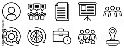 office line style icon collection