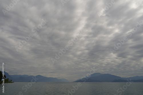 clouds over the lake