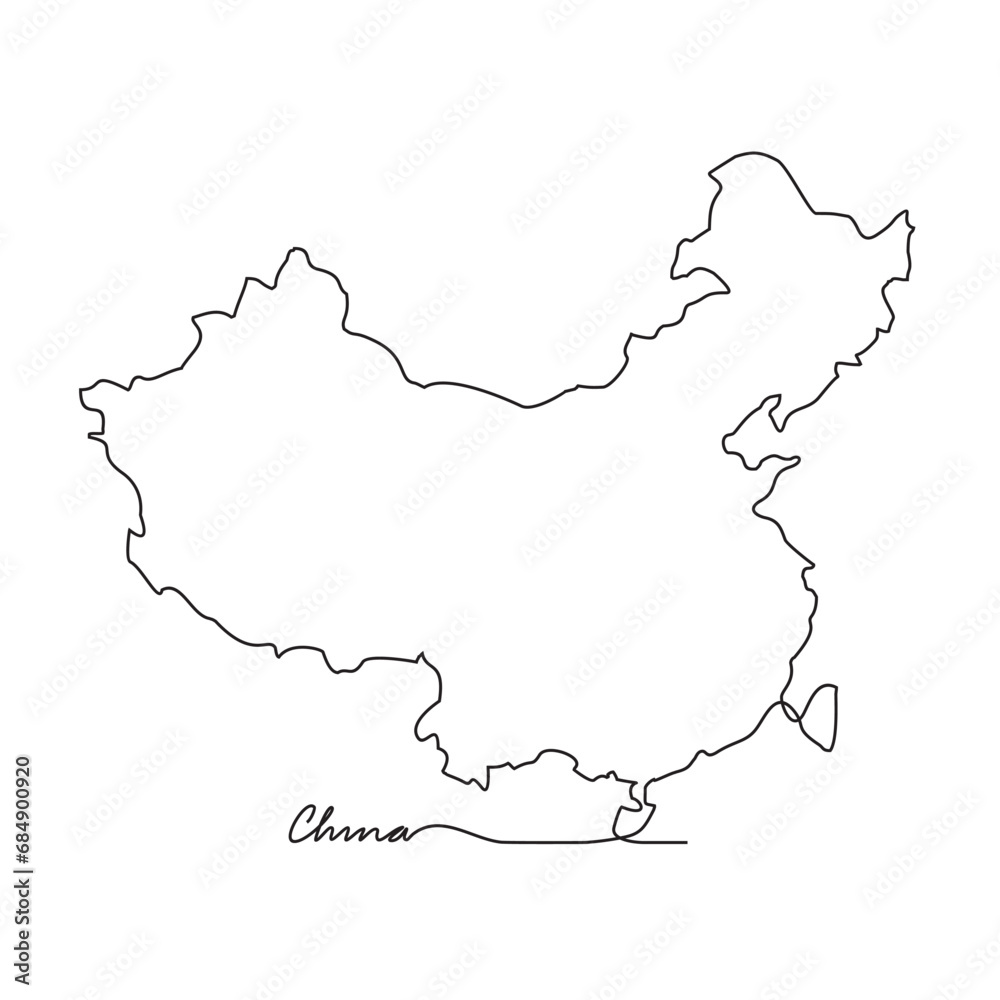 One continuous line drawing of country Map for Indonesia vector illustration. Country map illustration simple linear style vector concept.  country territorial area and suitable for your asset design.