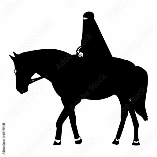 Horsewoman silhouette