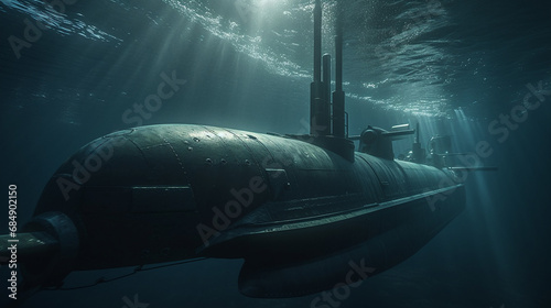 Nuclear Powered Virginia class fast attack submarine Generative AI