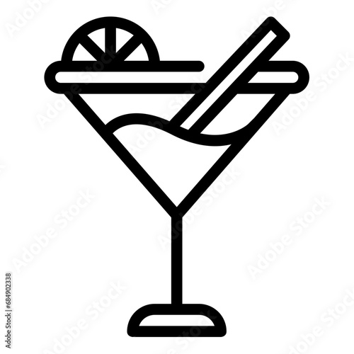orange juice in a triangular glass