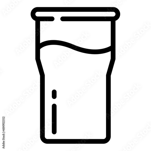 large glass of drinking water