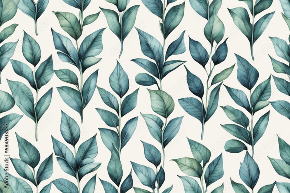 seamless pattern with leaves