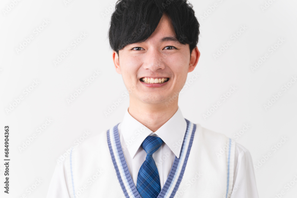 学生服を着ている若い男性 学生イメージ 学生服を着ている若い男性 学生イメージ
