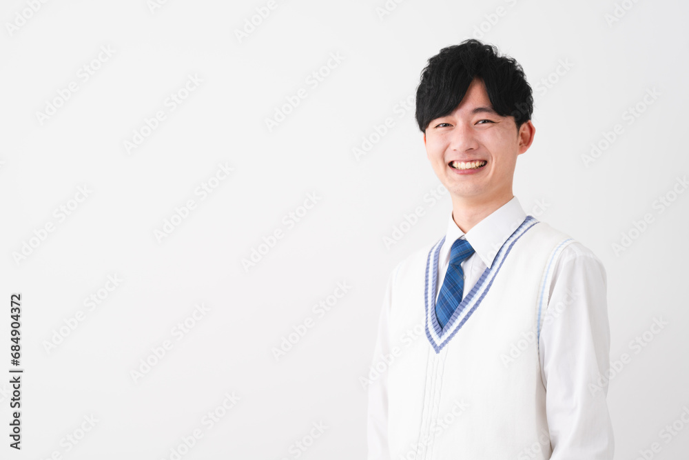 学生服を着ている若い男性 学生イメージ 学生服を着ている若い男性 学生イメージ