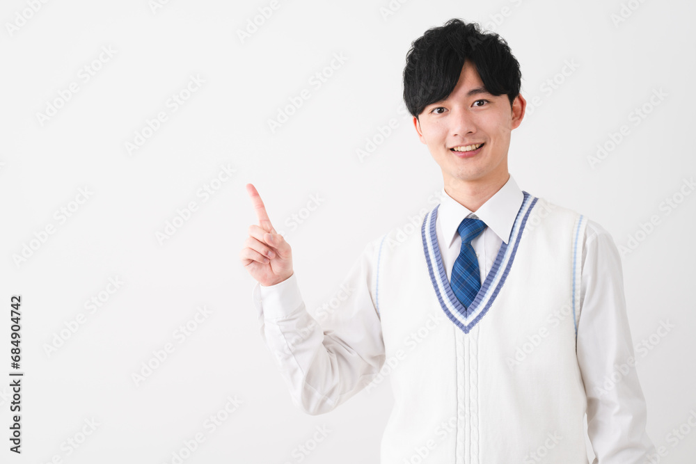 学生服を着ている若い男性 学生イメージ 学生服を着ている若い男性 学生イメージ