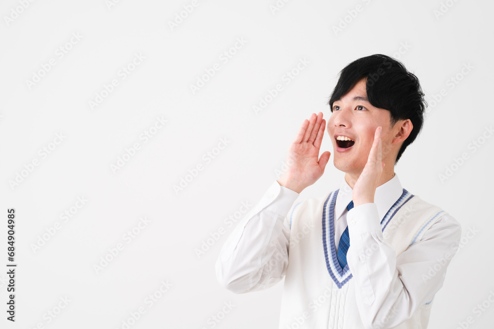 学生服を着ている若い男性 学生イメージ 学生服を着ている若い男性 学生イメージ