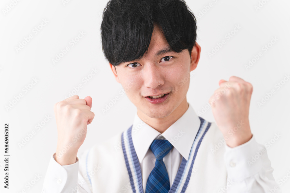 学生服を着ている若い男性 学生イメージ 学生服を着ている若い男性 学生イメージ