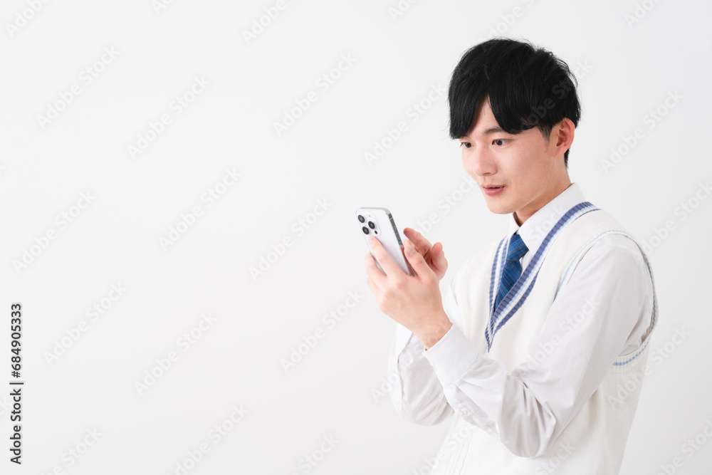学生服を着ている若い男性 学生イメージ 学生服を着ている若い男性 学生イメージ